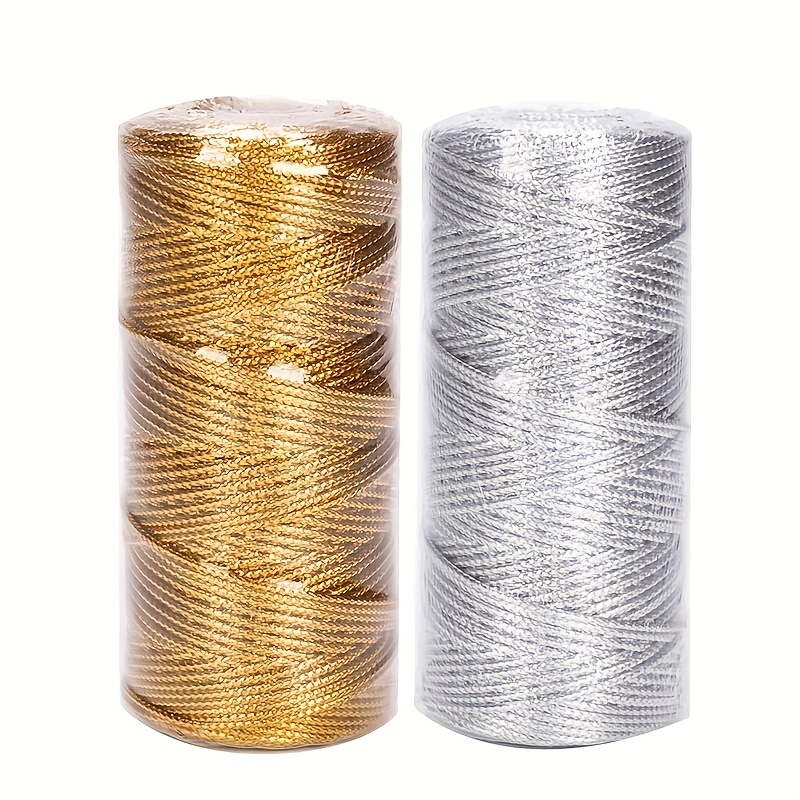 Golden Silvery Cord Rope 16 Strands Non stretch Gift Packing - Temu