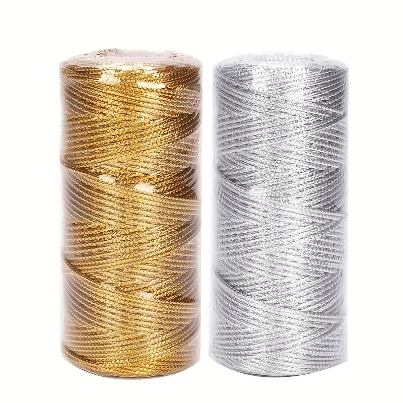 Golden Silvery Cord Rope 16 Strands Non stretch Gift Packing