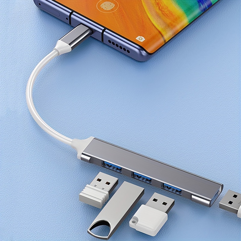 Basesailor Adaptador de cable USB C OTG con fuente de alimentación, carga  PD tipo C a 60 W y cargador divisor USB 3.0, Thunderbolt 3 para Google TV