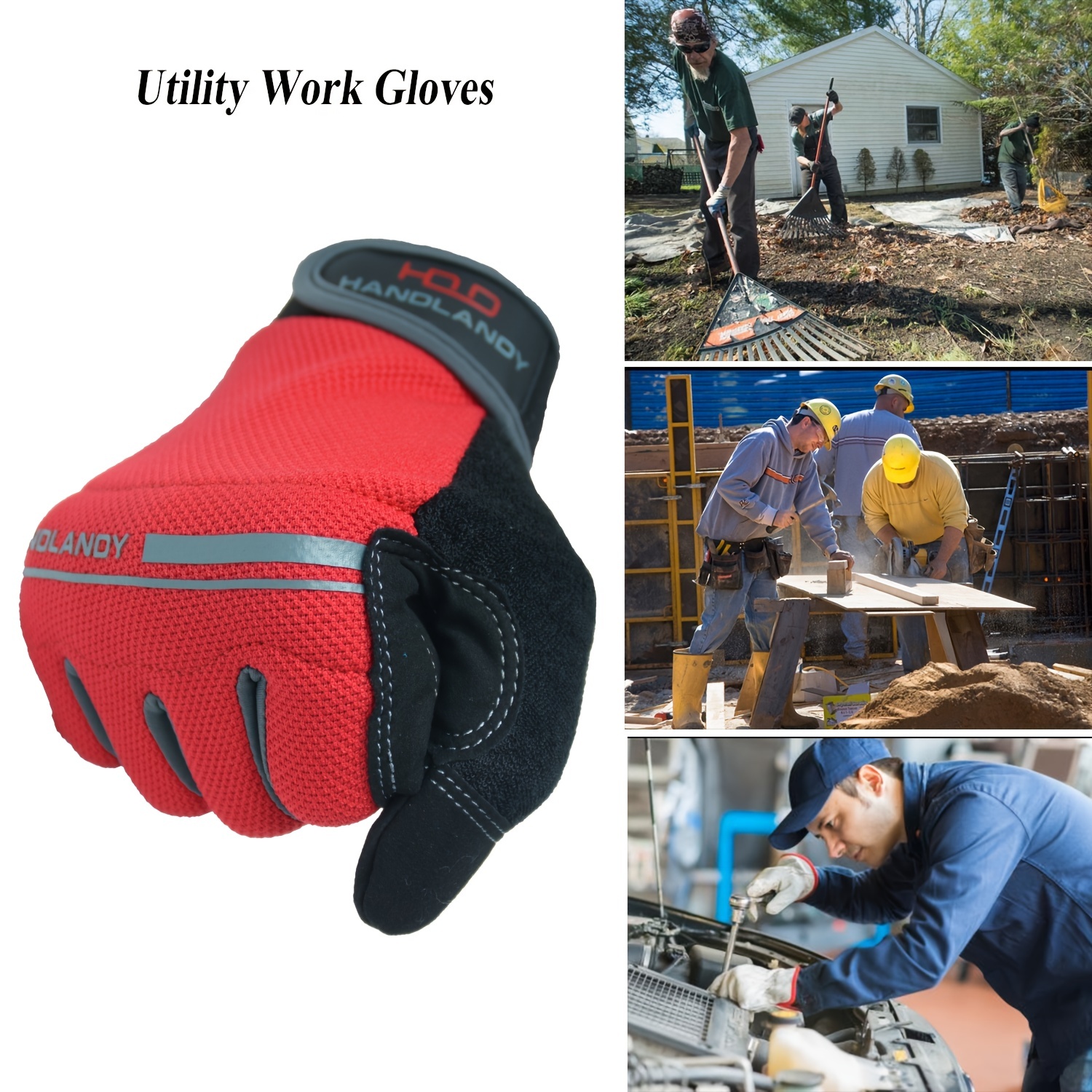 Guantes de trabajo para mujer de HANDLANDY Utility, flexibles