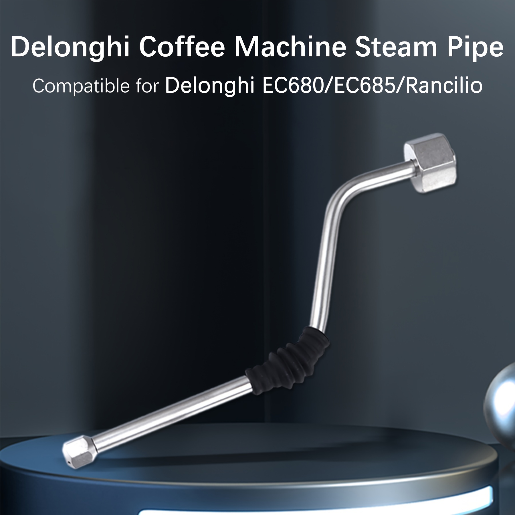 1pc Steam Wand For Delonghi EC680/EC685/EC310/330/EC9335 Coffee Machine,  Stainless Steel Espresso Milk Frother Foam Inner Tube, Steam Nozzle Tip  Spout