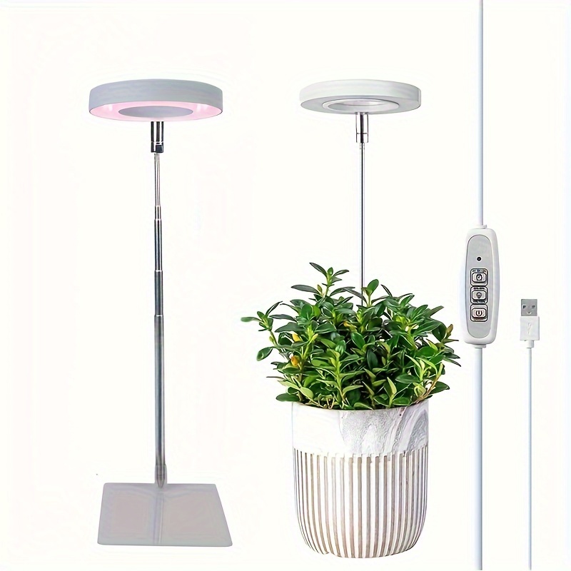 2 Packs, Grow Lights For Indoor Plants, LED Full Spectrum Plant Light For  Indoor Plants, Height Adjustable Grow Light With 4 Dimmable Brightness, 2/4