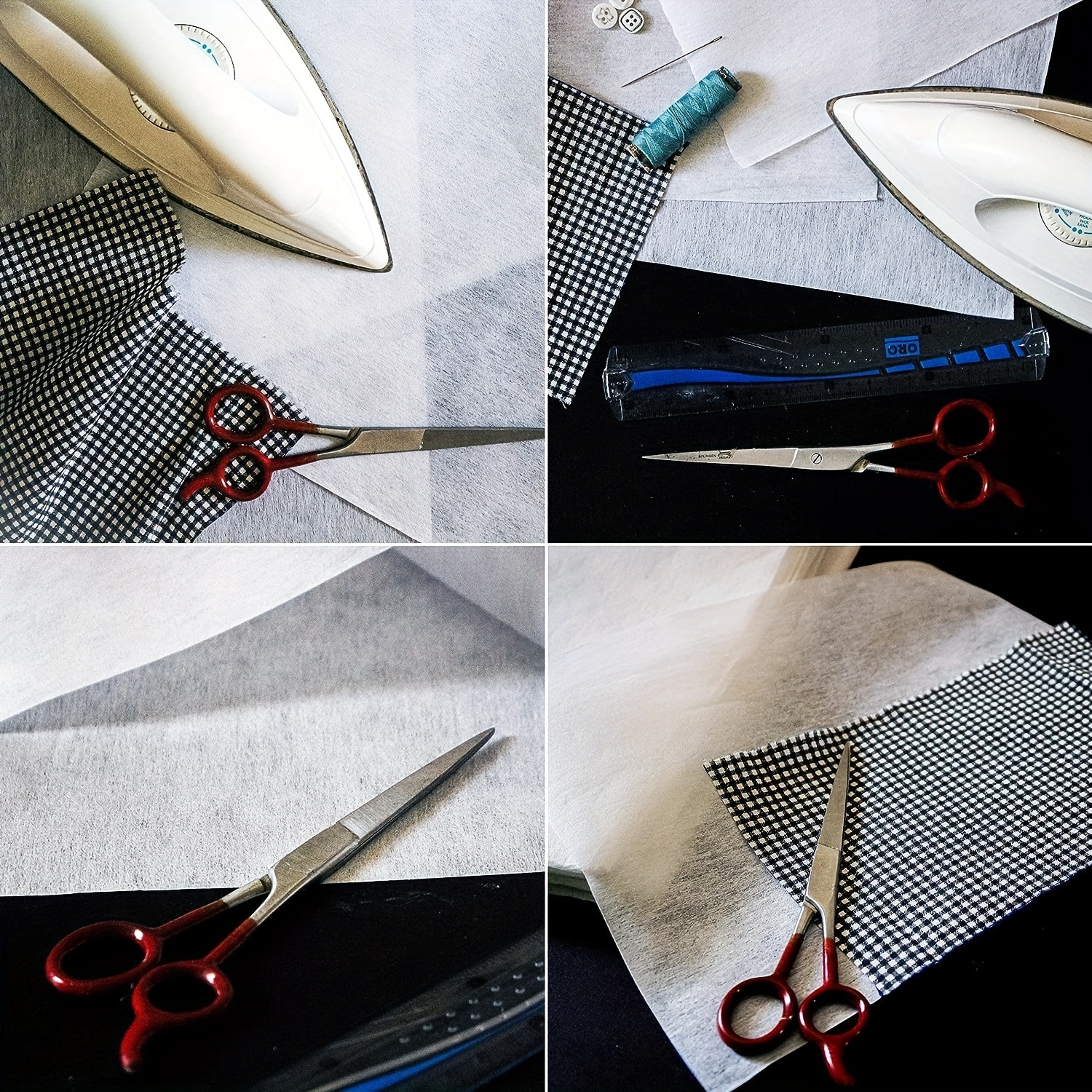 Medium Weight Iron On Fusible Interfacing For Sewing - Temu