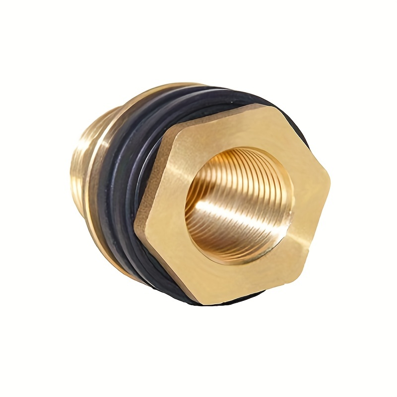 1PC 1/2'' Female 3/4'' Male Solid Brass Bulkhead Water Tank Connector  Fitting