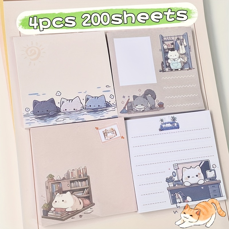 Stationery Set Letter Paper Memo Pad And Stickers Perfect - Temu