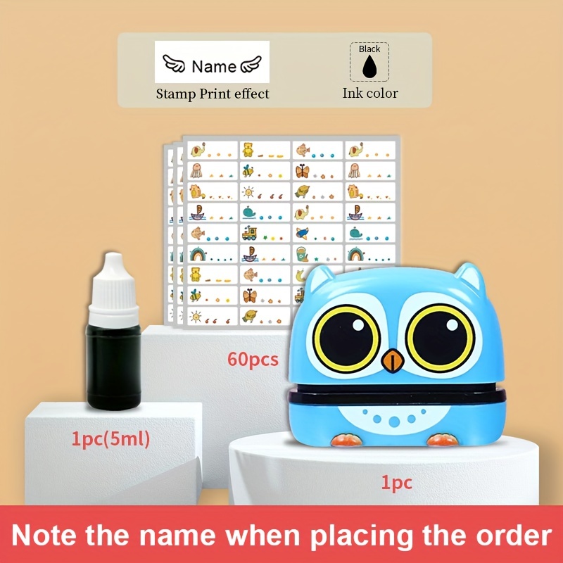 Custom Name Seals Stamp for Baby Teachers Kids Children's Clothing