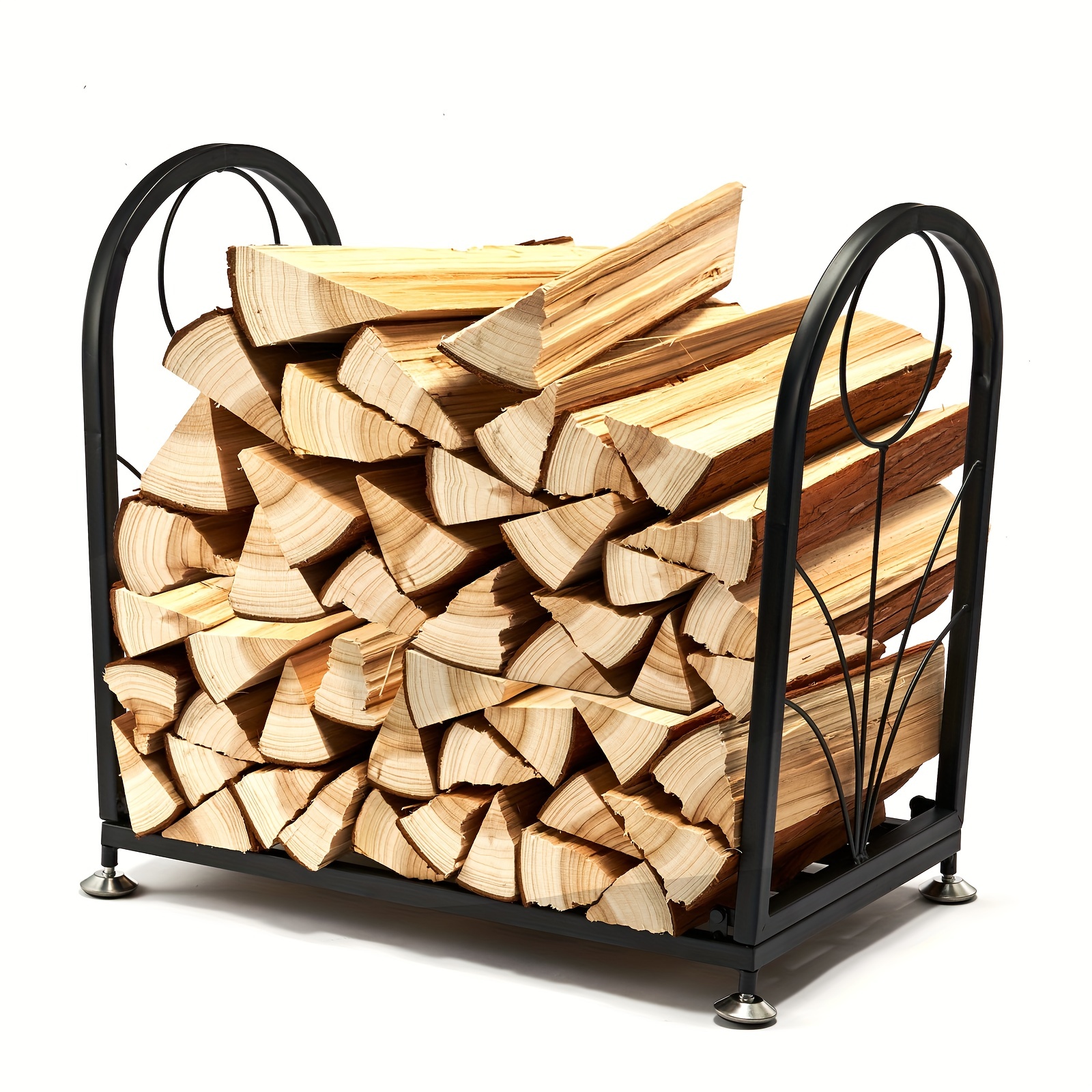 Simple Firewood Rack Outdoor Curved Wood Rack Log Holder For - Temu