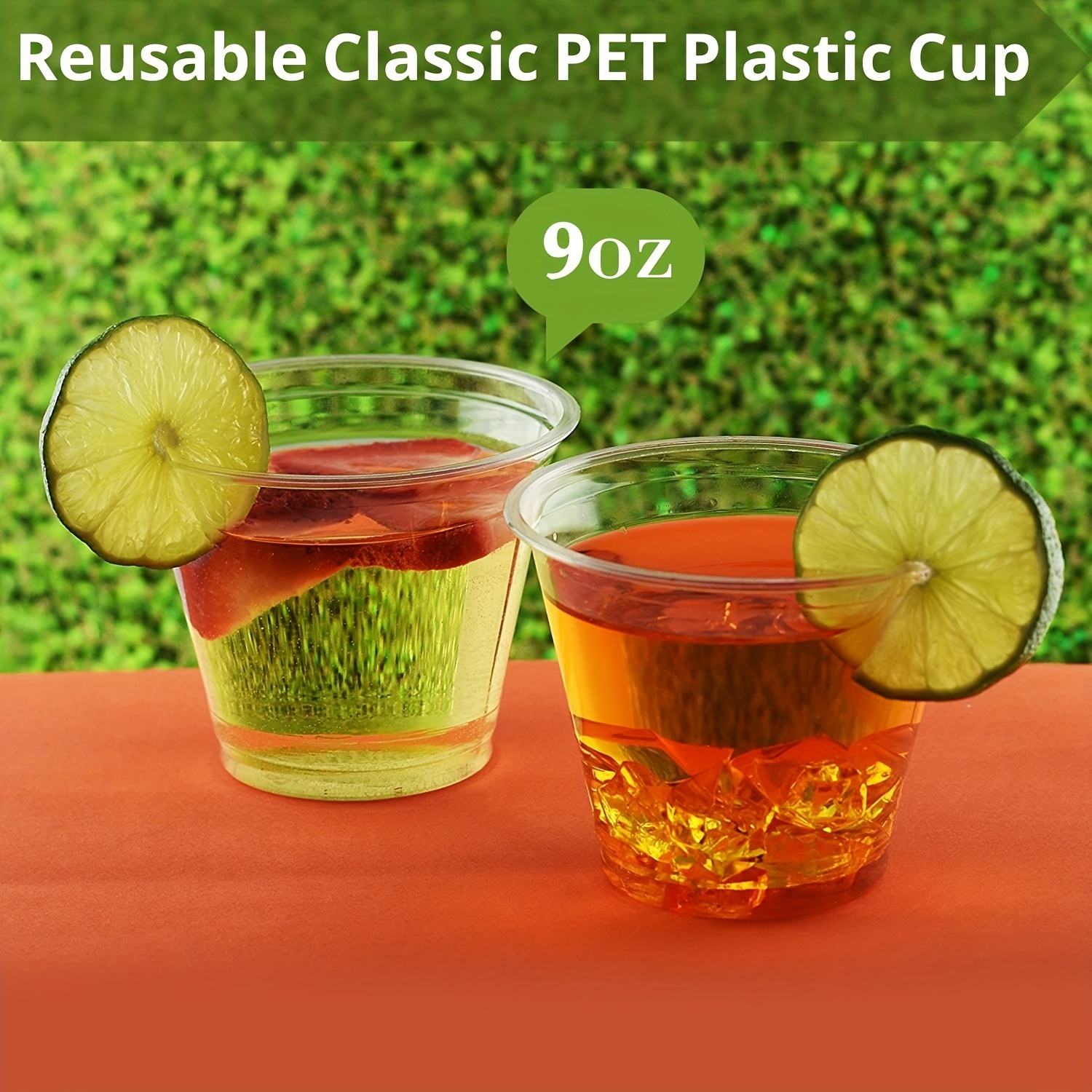 50pcs 9oz 11oz Vasos De Plástico Transparente Con Tapas - Temu