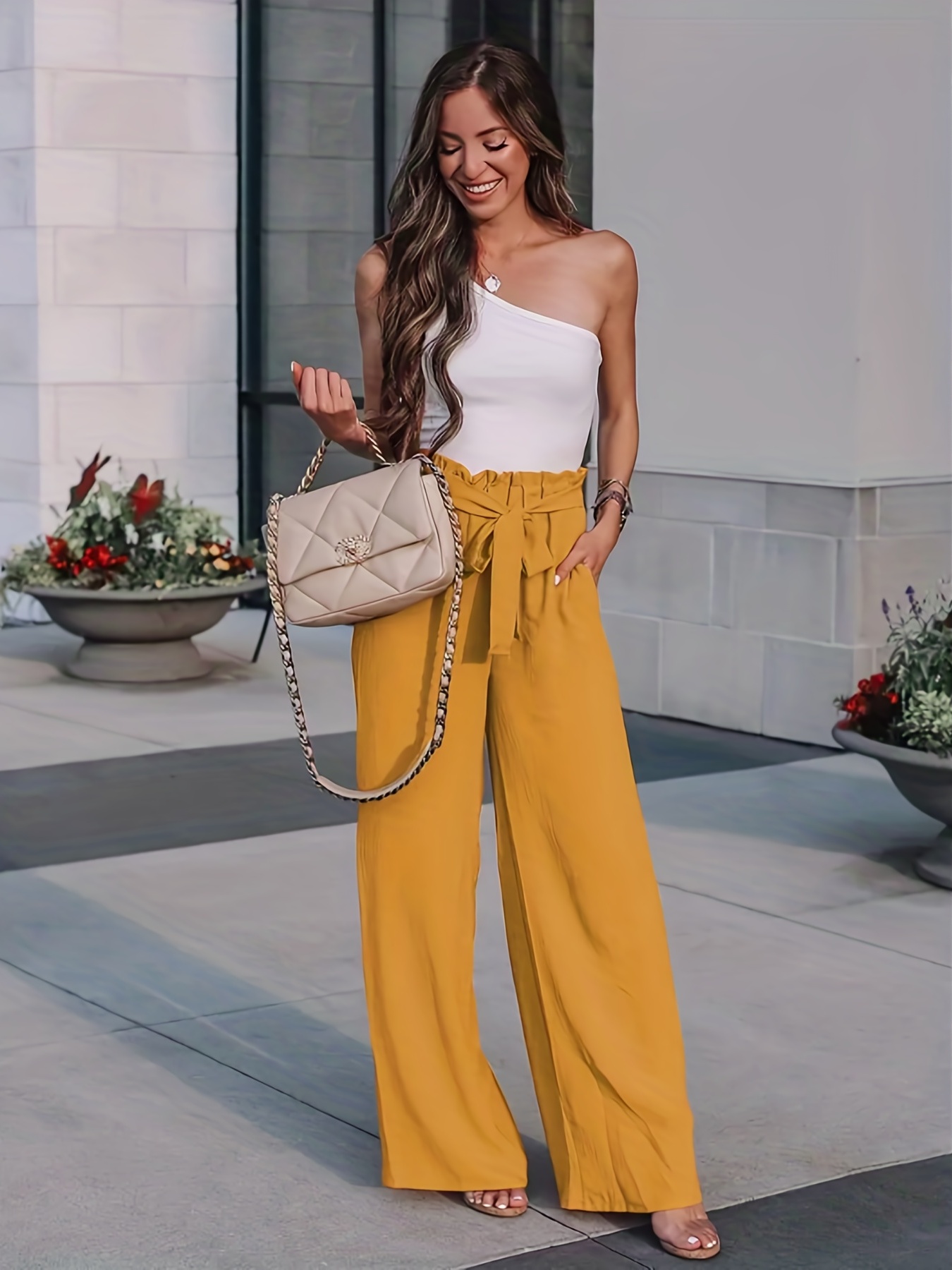  Fashion Hub Cotton Wear Palazzo Leggings Yellow / Agile