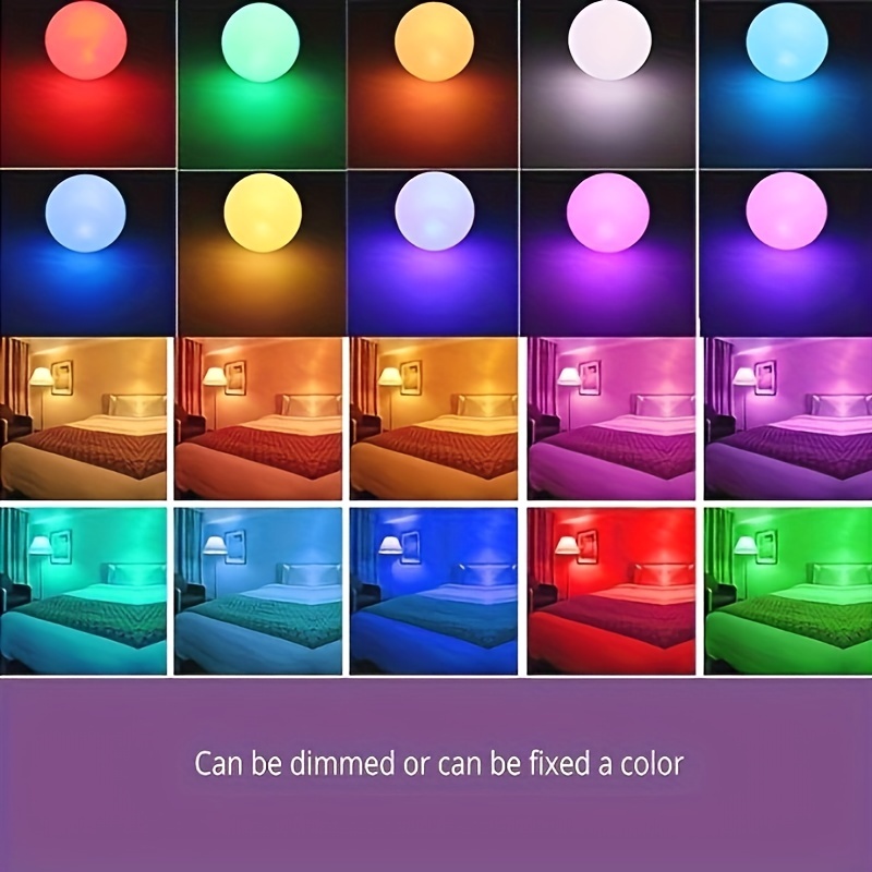 RGB LED Light Bulb with Remote Control, Color Changing Light Bulb,5W E27  Screw Base RGBW, Mood Light Flood Light Bulb,16 Color Choices