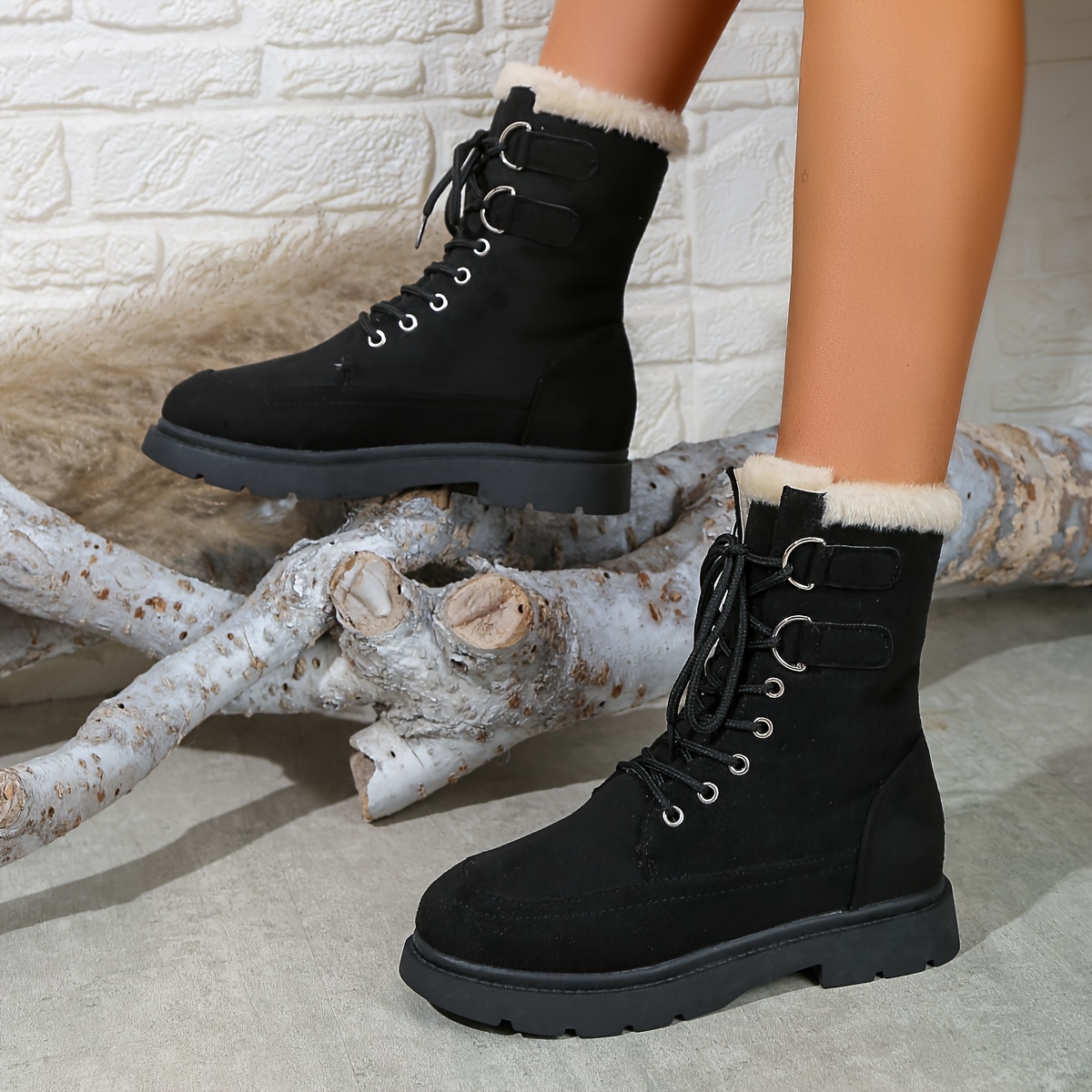 Warm Non-Slip Snow Boots Plush Lined Winter Boots