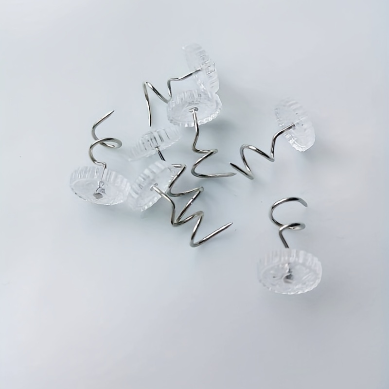 100 Pcs Clear Heads Twist Pins For Upholstery, Slipcovers And Bedskirts