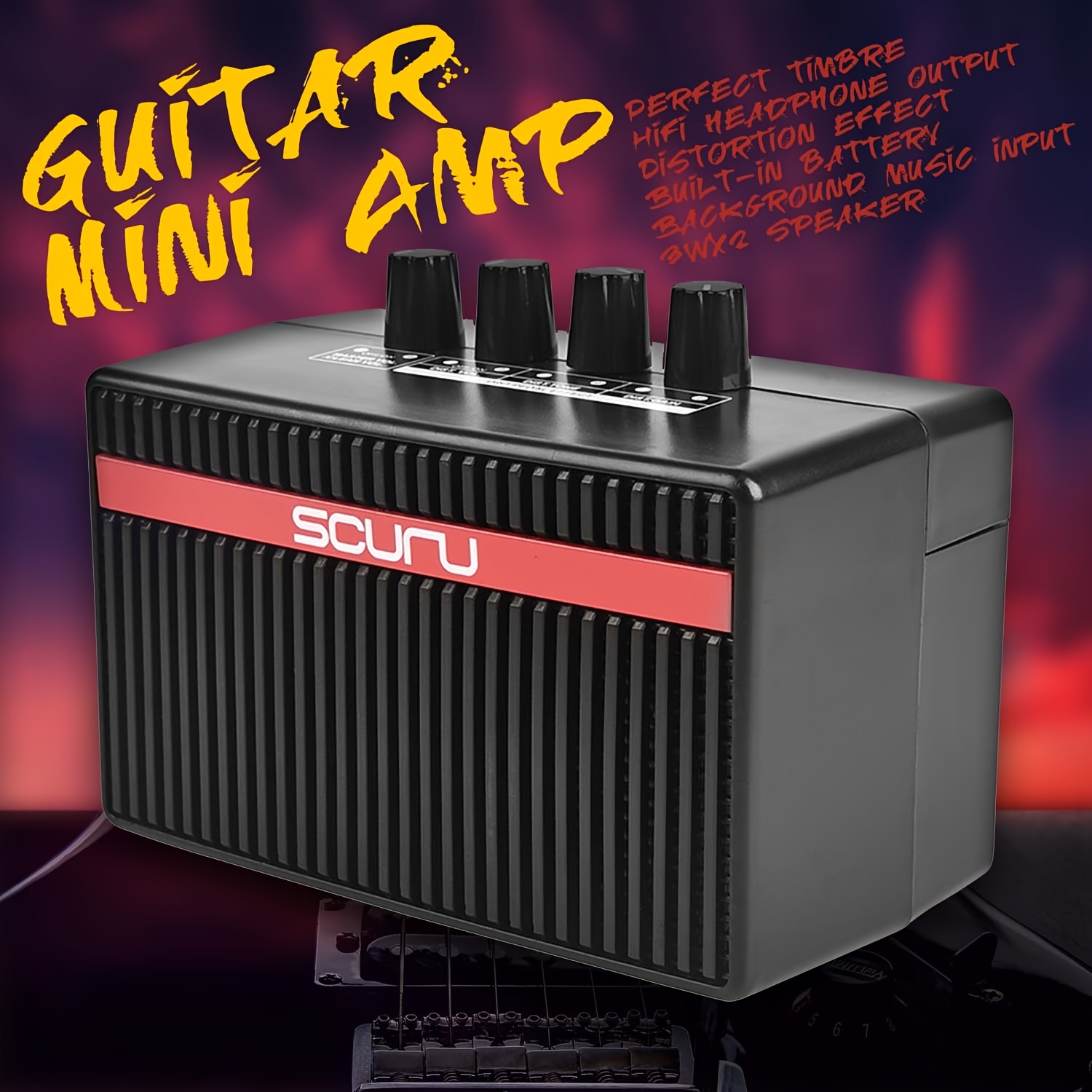 Am-5g Système de guitare sans fil 5.8g Transmetteur audio rechargeable &  Récepteur Ism Band Amplificateur de guitare Accessoires de guitare