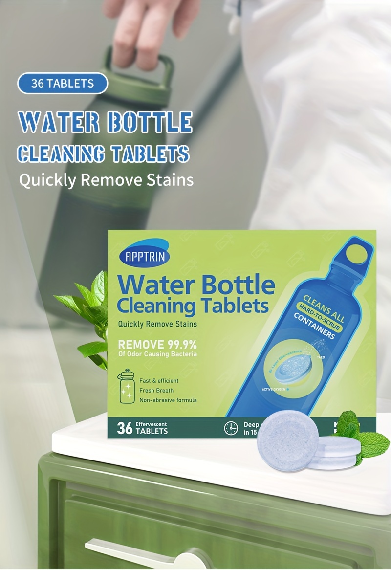 36 Tablets Water Bottle Cleaning Tablets Clean Stainless - Temu