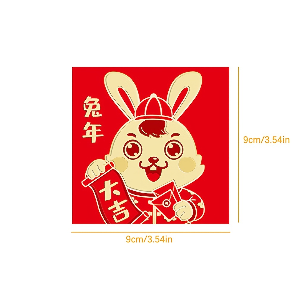 2023 Year Of The Rabbit Red Envelopes, Chinese New Year Red Packet,spring  Festival Money Pouch, Hongbao, Red Gift Envelope - Temu