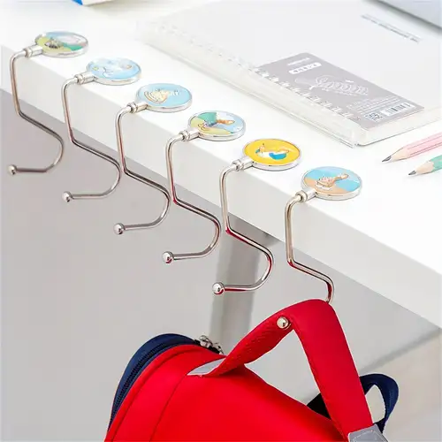 Desk Mount Edge Hook Without Punching Office Desktop Hanging Bag Clamp  Student Backpack Storage Hanging Hook Adjustable - AliExpress