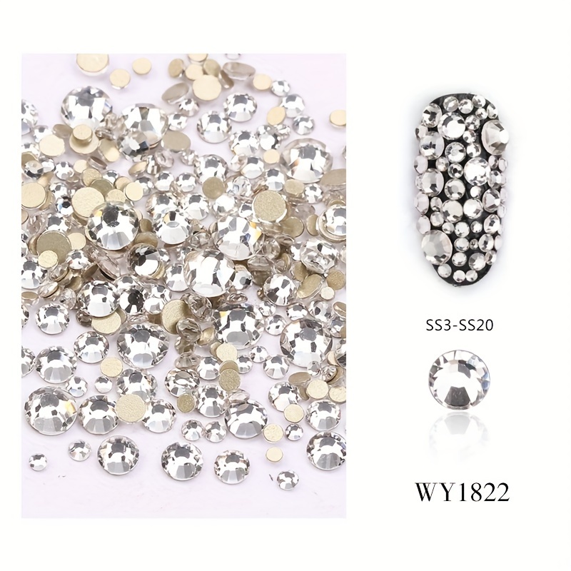 1440pcs Iridescent Rhinestones Crafts Nails Jewelry DIY Projects