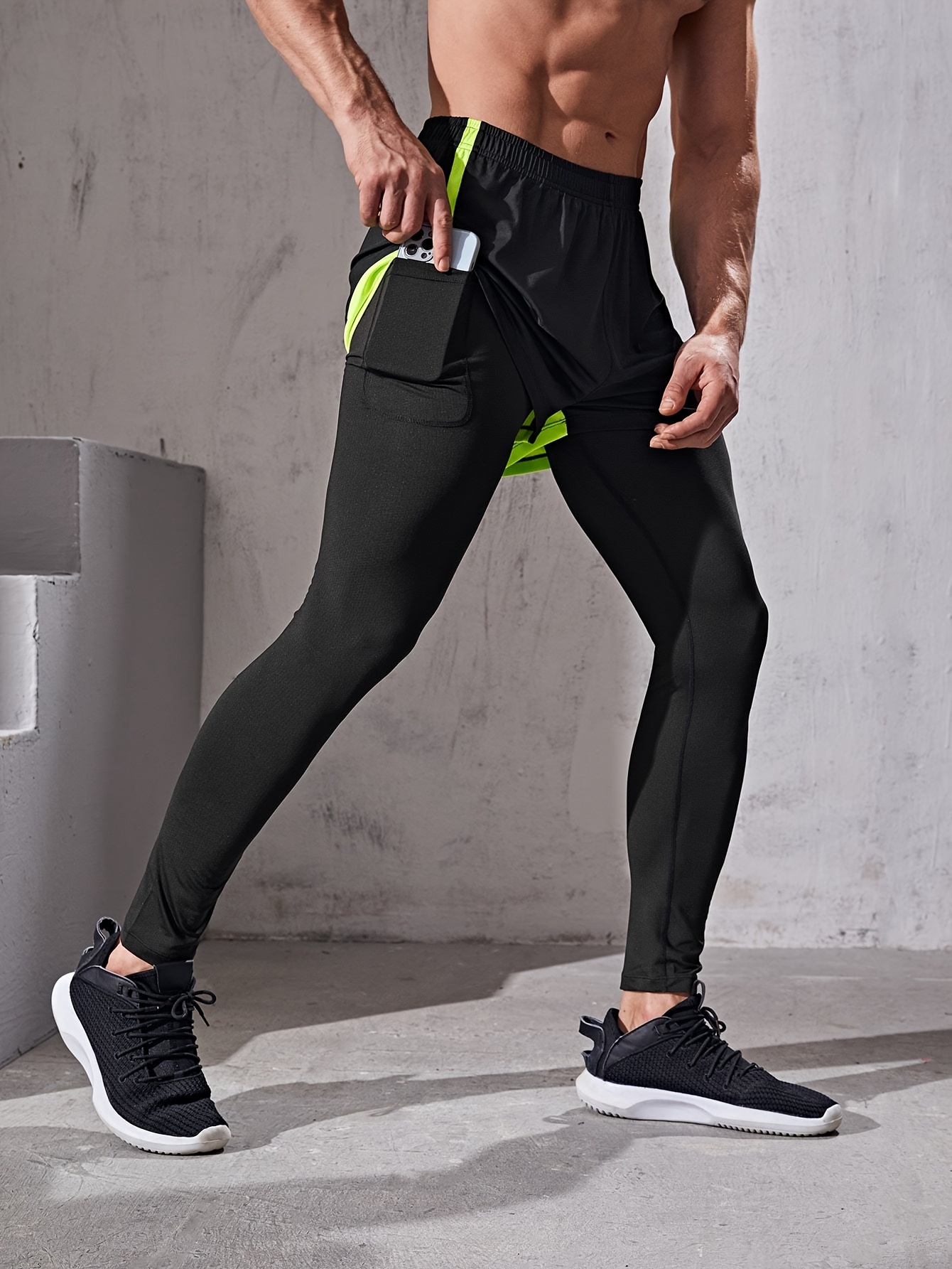 Men's 2 In 1 Running Shorts Quick Dry Athletic Shorts With Liner Leggings,  Lightweight Workout Training Shorts