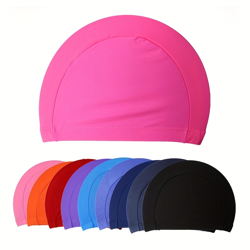 2 pièces bonnets de bain élastiques tissu confortable chapeau de
