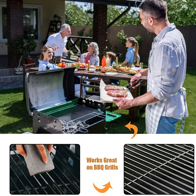 Outdoor BBQ Grill Cleaning Brick Block BBQ Racks Stains Grease