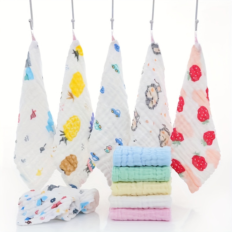 5 Pack Soft Cotton Baby Towels 30x30cm