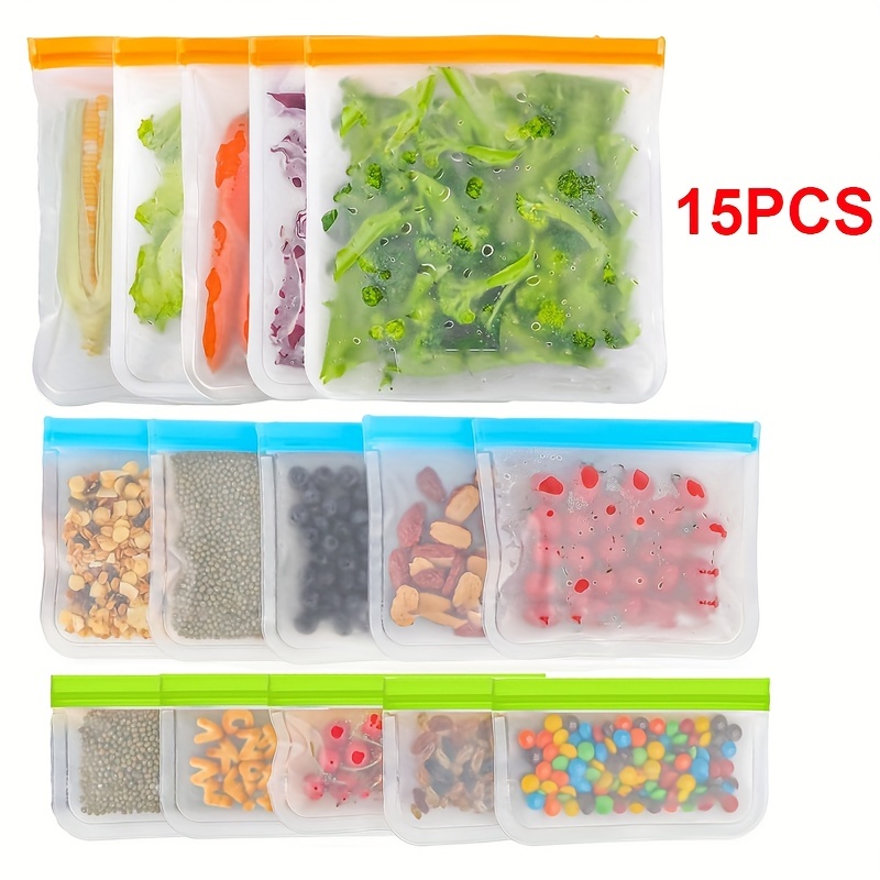 Extra Large Reusable Storage Bags, Leakproof Bpa Free Freezer Gallon Bags,  Extra Thick Durable Storage Bags, Reusable Snack Bags For Food Fruit Travel  Storage Home Organization - Temu