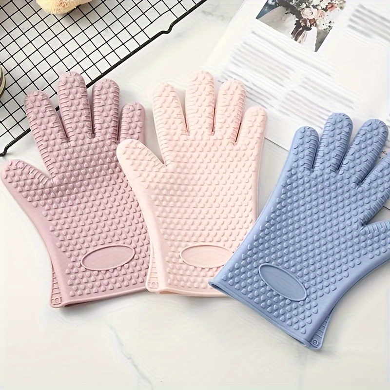 Non slip Oven Gloves Thickened Silicone Baking Gloves For - Temu