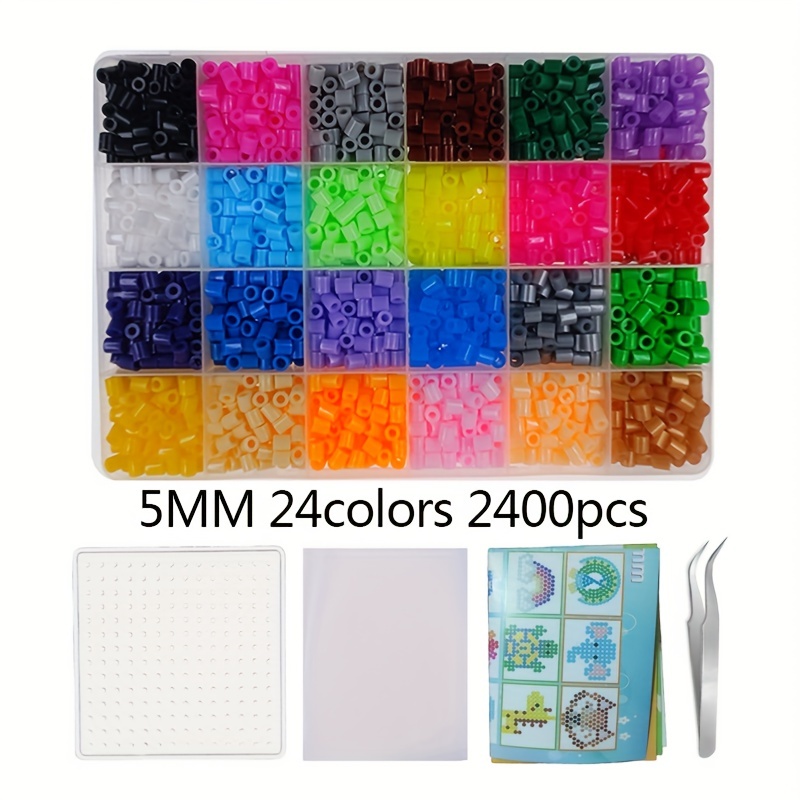 4400pcs 5MM Fuse Beads White and Black Pixel Puzzle Iron Beads for Kids  Handmade Crafts Decor DIY Make 3D Puzzle Toys