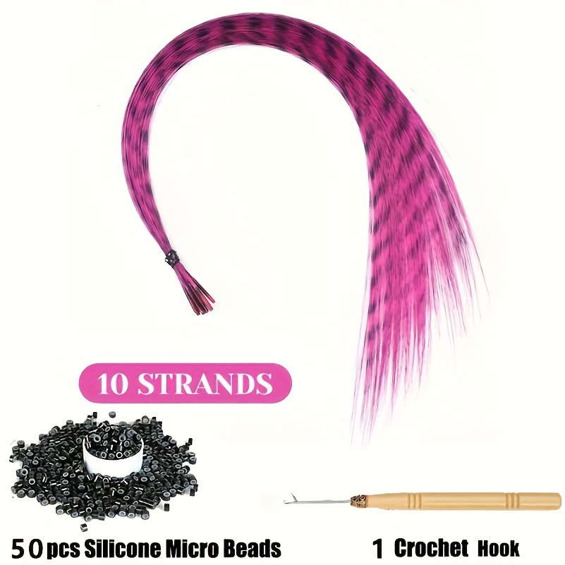 14 Strands 13 Colors 16' Mixed Colors Colored Synthetic Feather Hair  Extensions Kit (Not Real Feather) with 100 Pcs Sillicon Micro Link Beads 1  Crochet Hook Tools Kit (mixed14) price in Saudi
