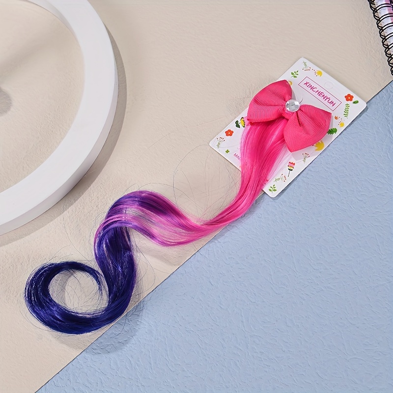 Pinza Pelo Niña Peluca Degradado Rizado Color Decoración - Temu