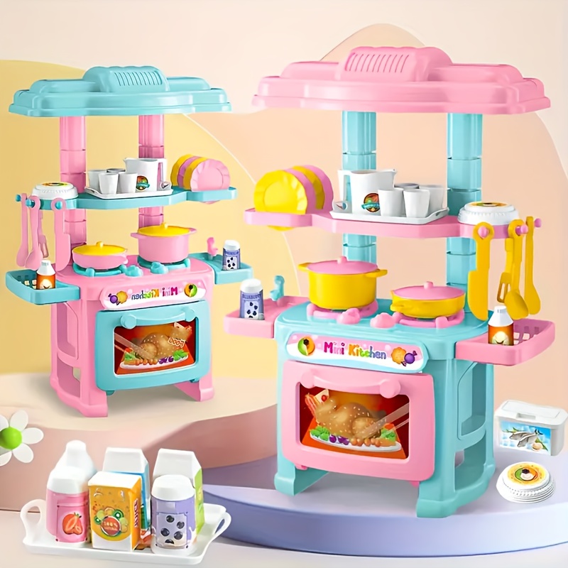 Mini Kitchen Set With Real Ice Spray Appliance - The Perfect Gift For Kids!  - Temu