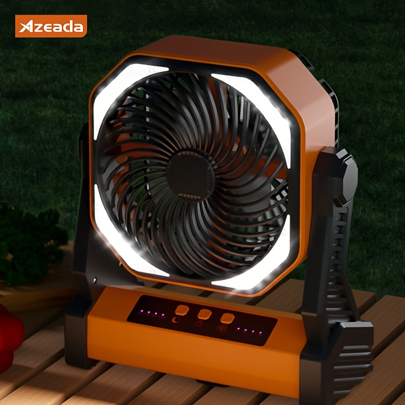 Rechargeable Solar Camping Fan With Led Lantern Portable - Temu