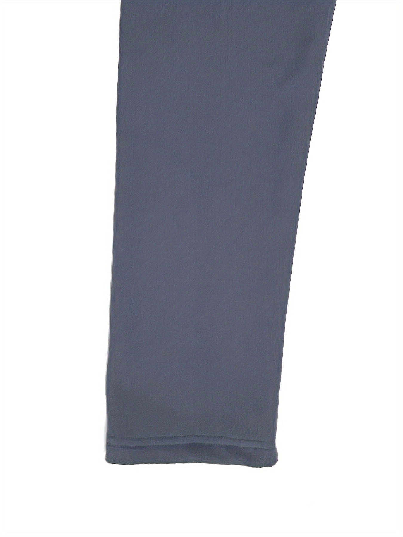 Plus Size Casual Leggings Women's Plus Solid Liner Fleece - Temu