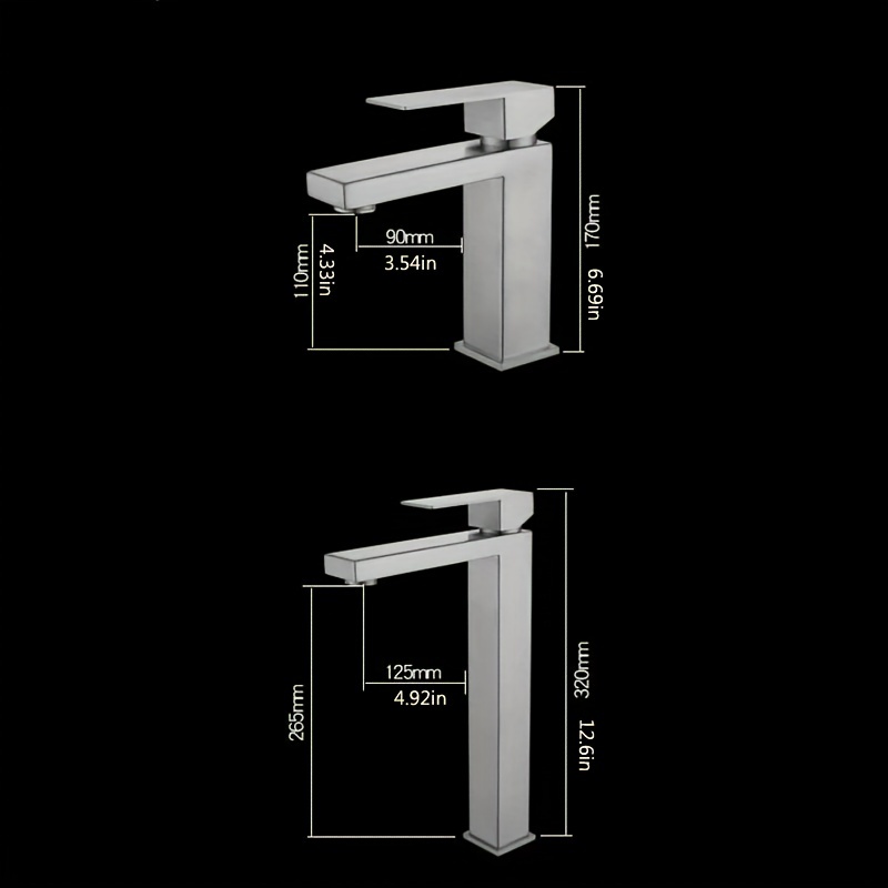 Grifo Lavabo Moderno 1 Pieza Grifo Plateado Negro Dorado - Temu Chile