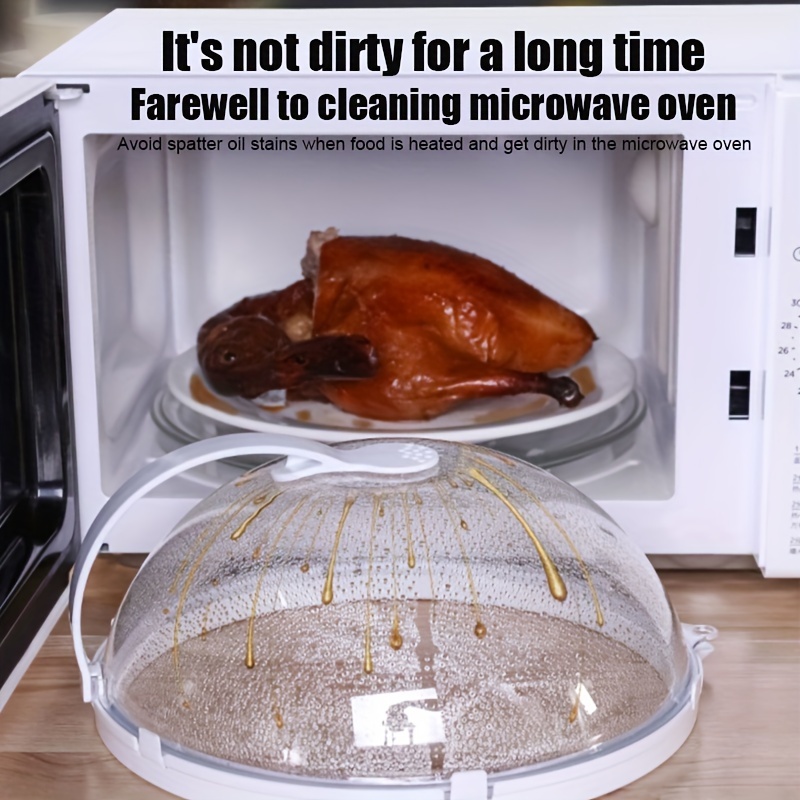 Food Splatter Cover Thickened Microwave Oven Heating Splash - Temu