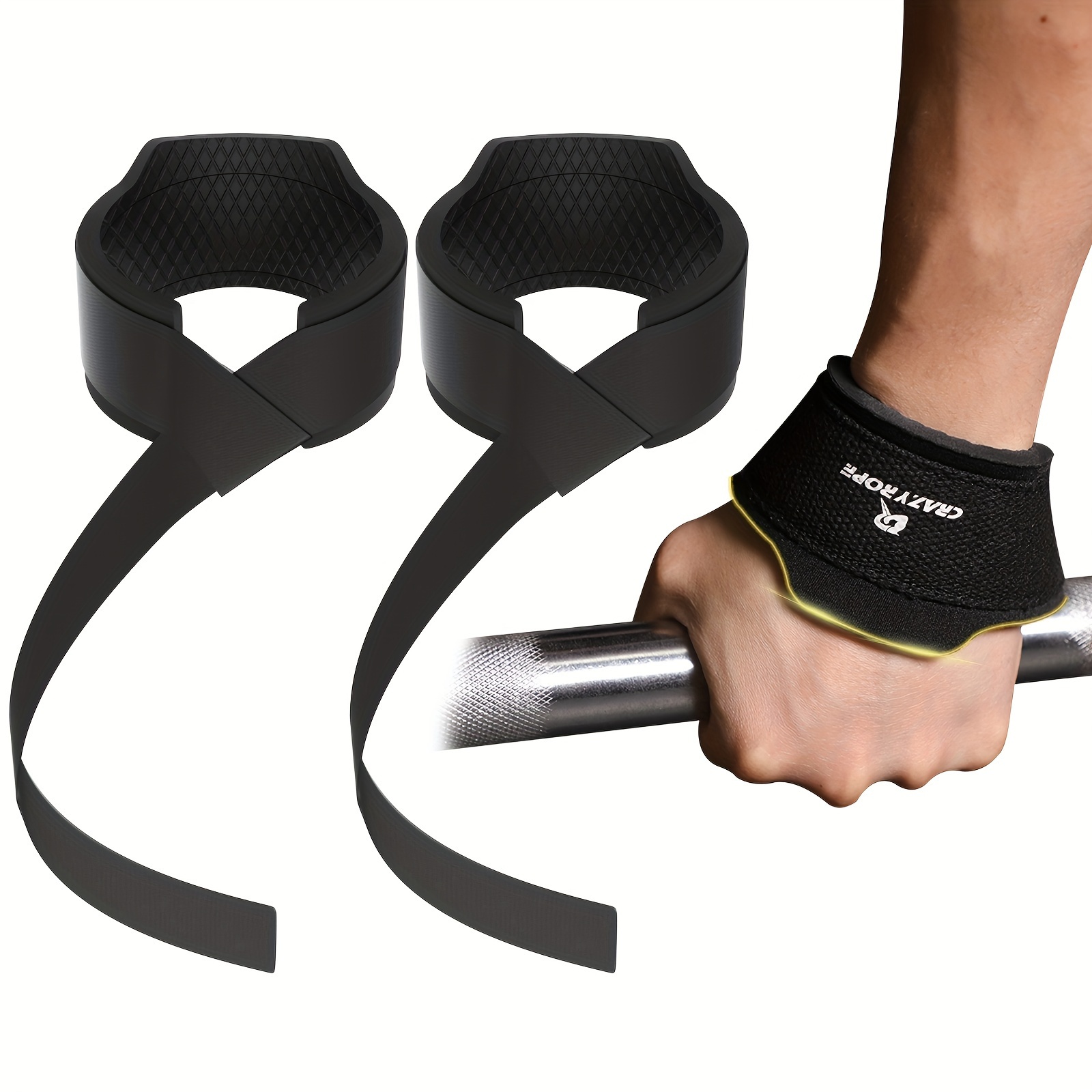 Non slip Deadlift Wrist Straps Enhanced Grip Support - Temu