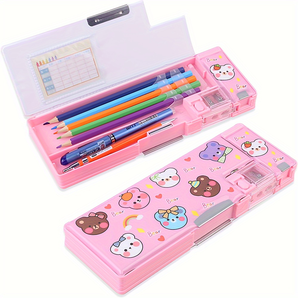Pop Up Multifunctional Pencil Case Cute Cartoon Pen Box - Temu