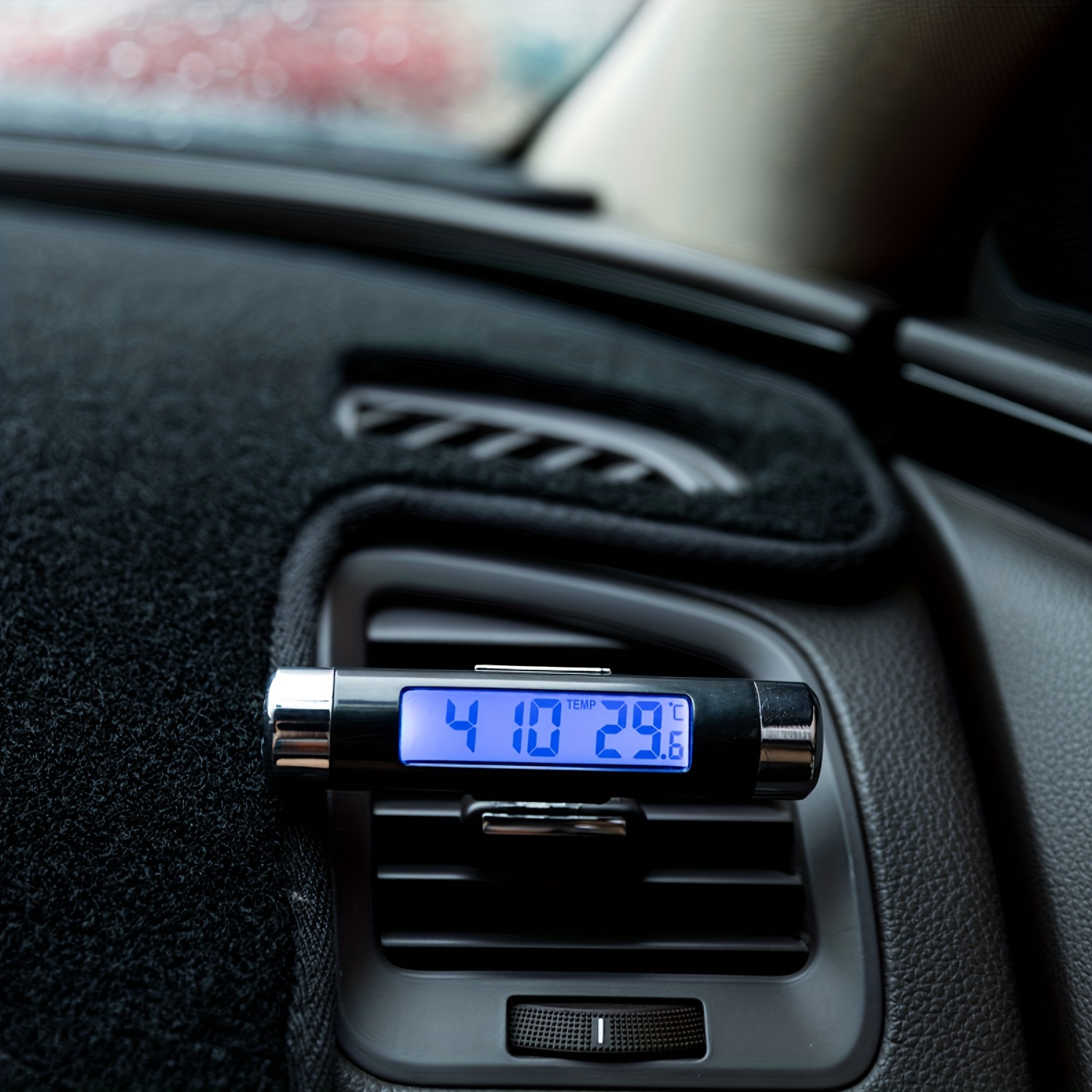 Car Clock Temperature Fahrenheit Backlight 2 in 1 Small - Temu