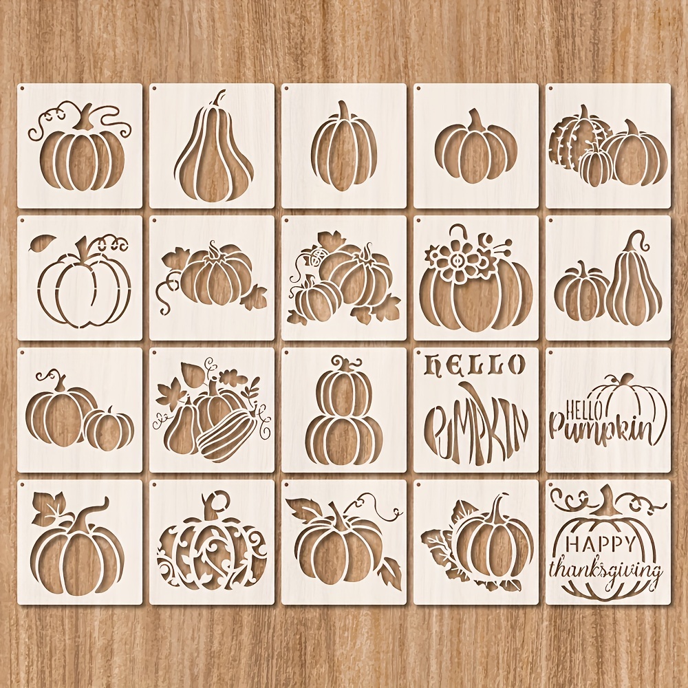 Hello Pumpkin Fall Art Reusable Silk Screen Stencils Self - Temu