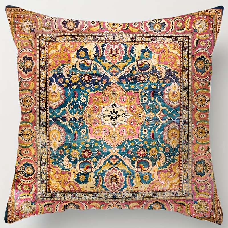 Throw Pillow Cover, Decorative Pillow, Persian Rug Pillow, Lumbar