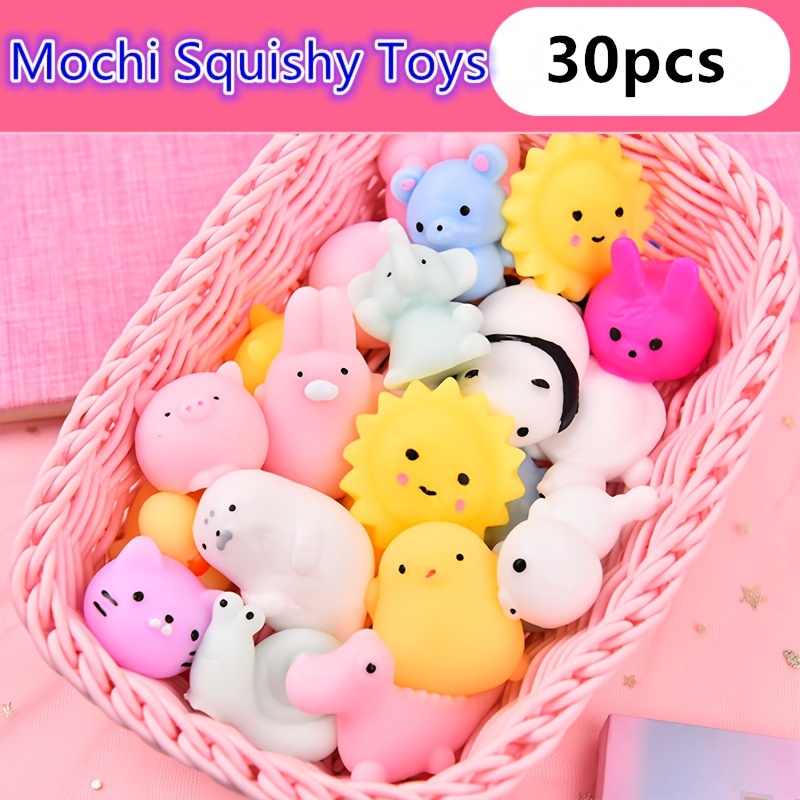 Squishies Mochi Squishy Toys 40pcs Party Favors Pour les enfants Mini  Squishy Kawaii Mochi Animal Random