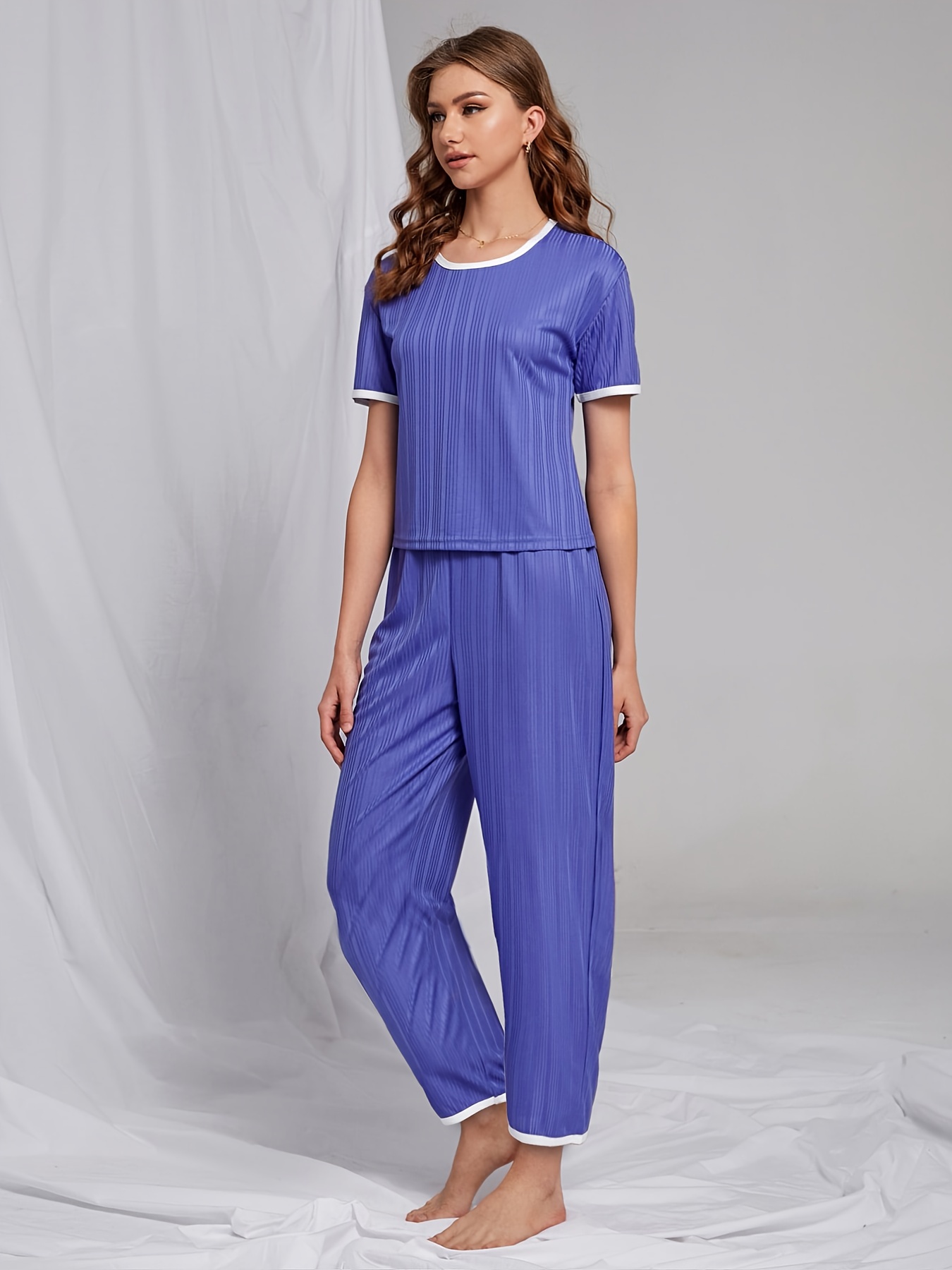 Tie Dye Ombre Pajama Set, Sleeveless Tank Top & Elastic Waistband Pants,  Women's Sleepwear & Loungewear - Temu United Arab Emirates