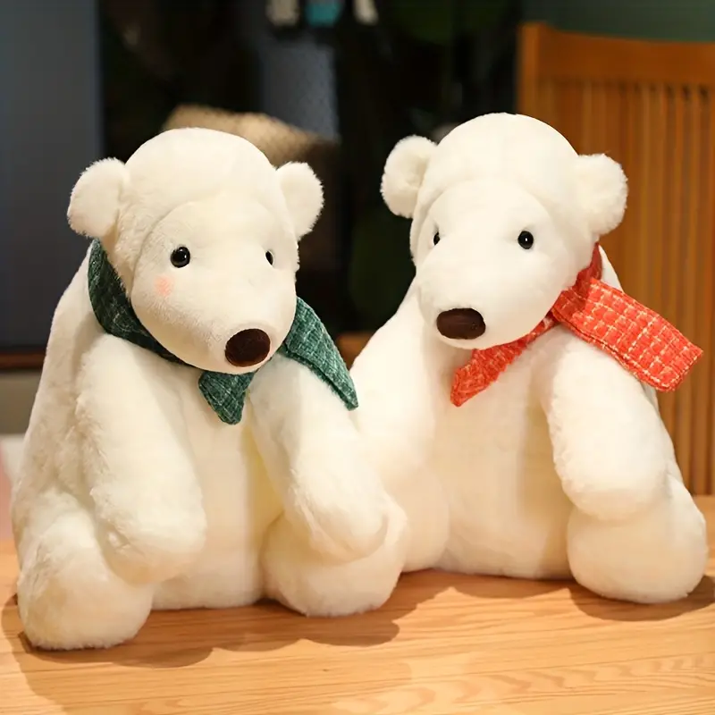 Kawaii Polar Bear Plush Toy Sitting