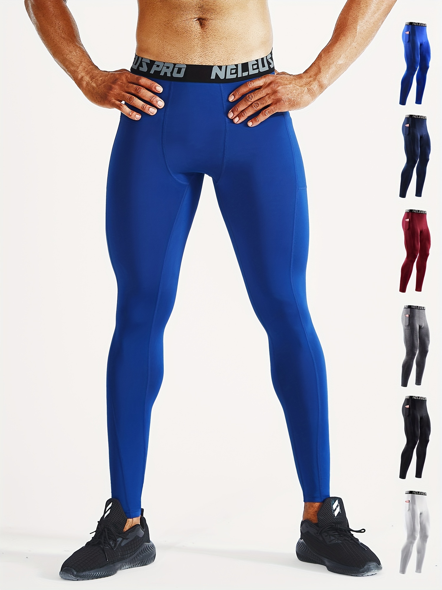 Men's Fitness Pants Quick Drying Breathable Sports Tights - Temu