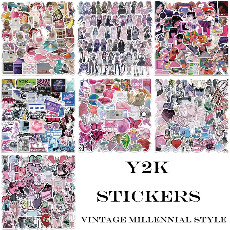 Multiple Y2k Style Girl Doodle Stickers Retro Millennium - Temu