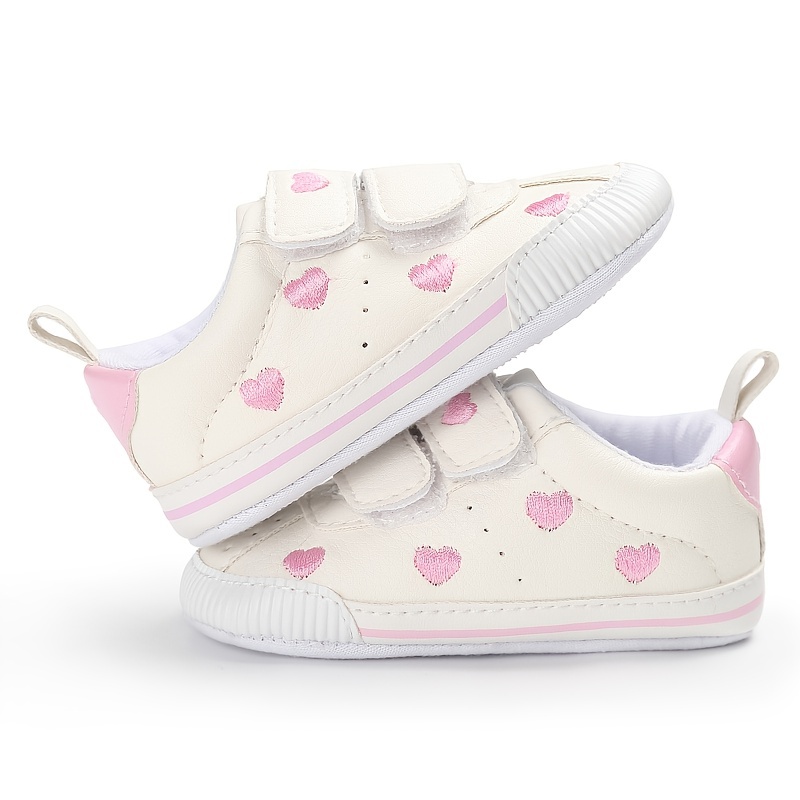 Fashionable Little Love Breathable Soft Sole Non-Slip Baby Shoes Newborn Cute Flat Comfortable Toddler Sneakers 0-18 Months