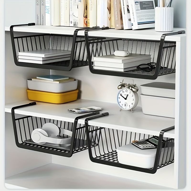 Home Storage Basket Kitchen Storage Rack Under Cabinet Storage Shelf Basket