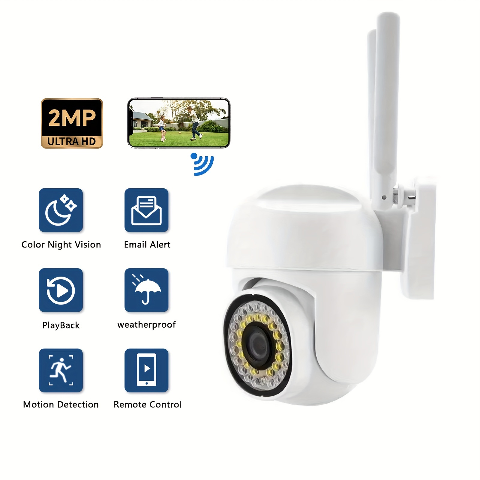 WANYANG Câmera IP WiFi, 1080P Câmera de Segurança Base E27 com