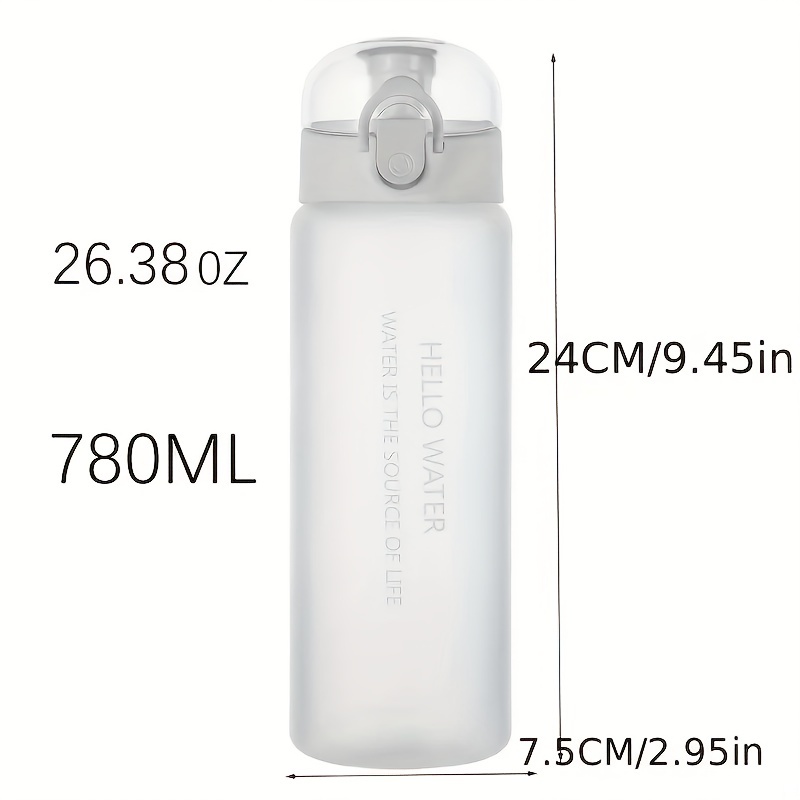 Botellas de agua, botella de agua transparente de 1 litro con marcas de  tiempo de pajilla, de lujo, natural, abstracto, mármol, grande, deportes