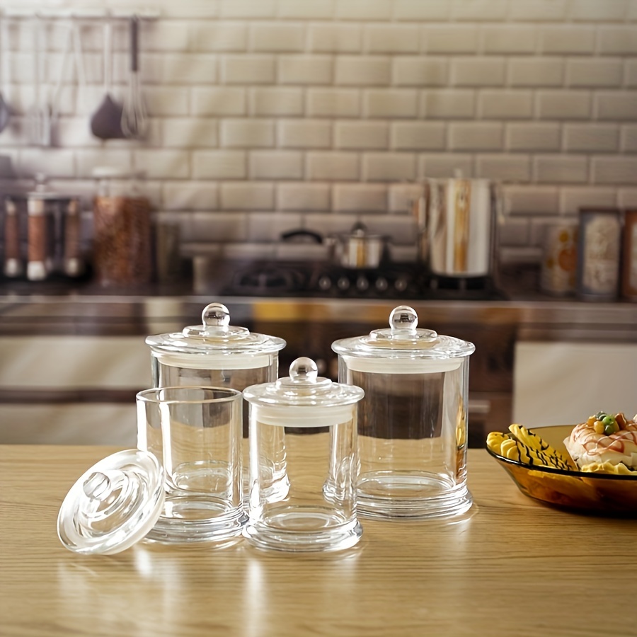 Bathroom Storage Jars Set with Lids - Apothecary Can